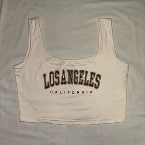 NWOT  White cropped cami top